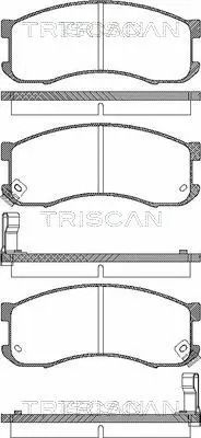 Комплект тормозных колодок MAZDA 626, MAZDA MPV, TRISCAN (811050165)
