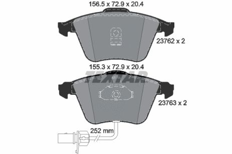 Комплект тормозных колодок AUDI ALLROAD, AUDI A6, TEXTAR (2376201)