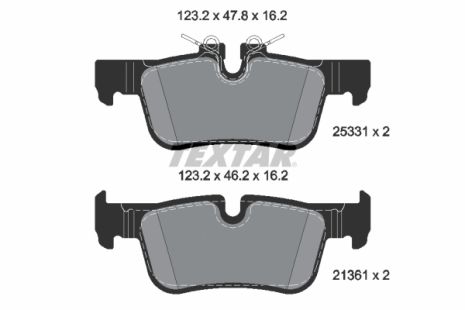 Комплект гальмівних колодок BMW 2, BMW 1, TEXTAR (2533101)