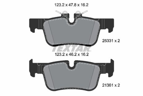 Комплект гальмівних колодок BMW 2, BMW 1, TEXTAR (2533101)