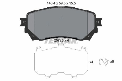 Комплект гальмівних колодок MAZDA (FAW), MAZDA 6, TEXTAR (2572501)