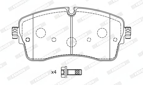 Гальмівних колодок комплект JAGUAR E-PACE, LAND ROVER, FERODO (FDB5221) Гальмівних колодок комплект JAGUAR E-PACE, LAND ROVER, FERODO (FDB5221)