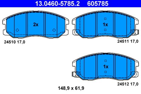 Комплект тормозных колодок CHEVROLET CAPTIVA, OPEL ANTARA, ATE (13046057852)