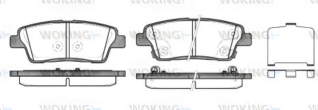 Гальмівних колодок комплект KIA QUORIS, HYUNDAI GENESIS, WOKING (P1558302)