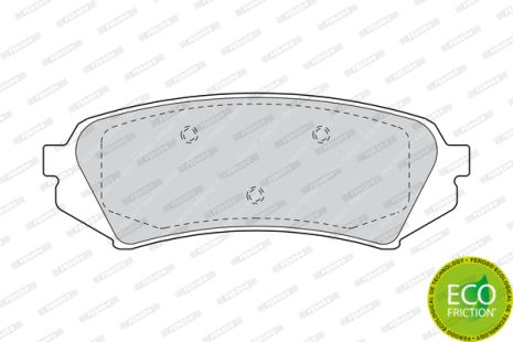 Комплект гальмівних колодок LEXUS LX, TOYOTA LAND СRUISER, FERODO (FDB1457)