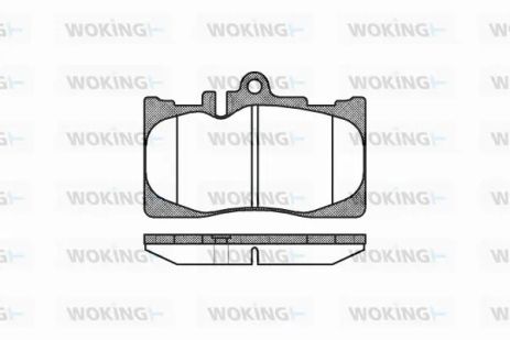 Комплект тормозных колодок LEXUS LS, WOKING (P990300) Комплект тормозных колодок LEXUS LS, WOKING (P990300)