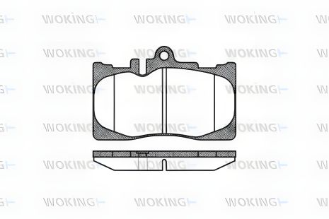 Комплект тормозных колодок LEXUS LS, WOKING (P990300) Комплект тормозных колодок LEXUS LS, WOKING (P990300)