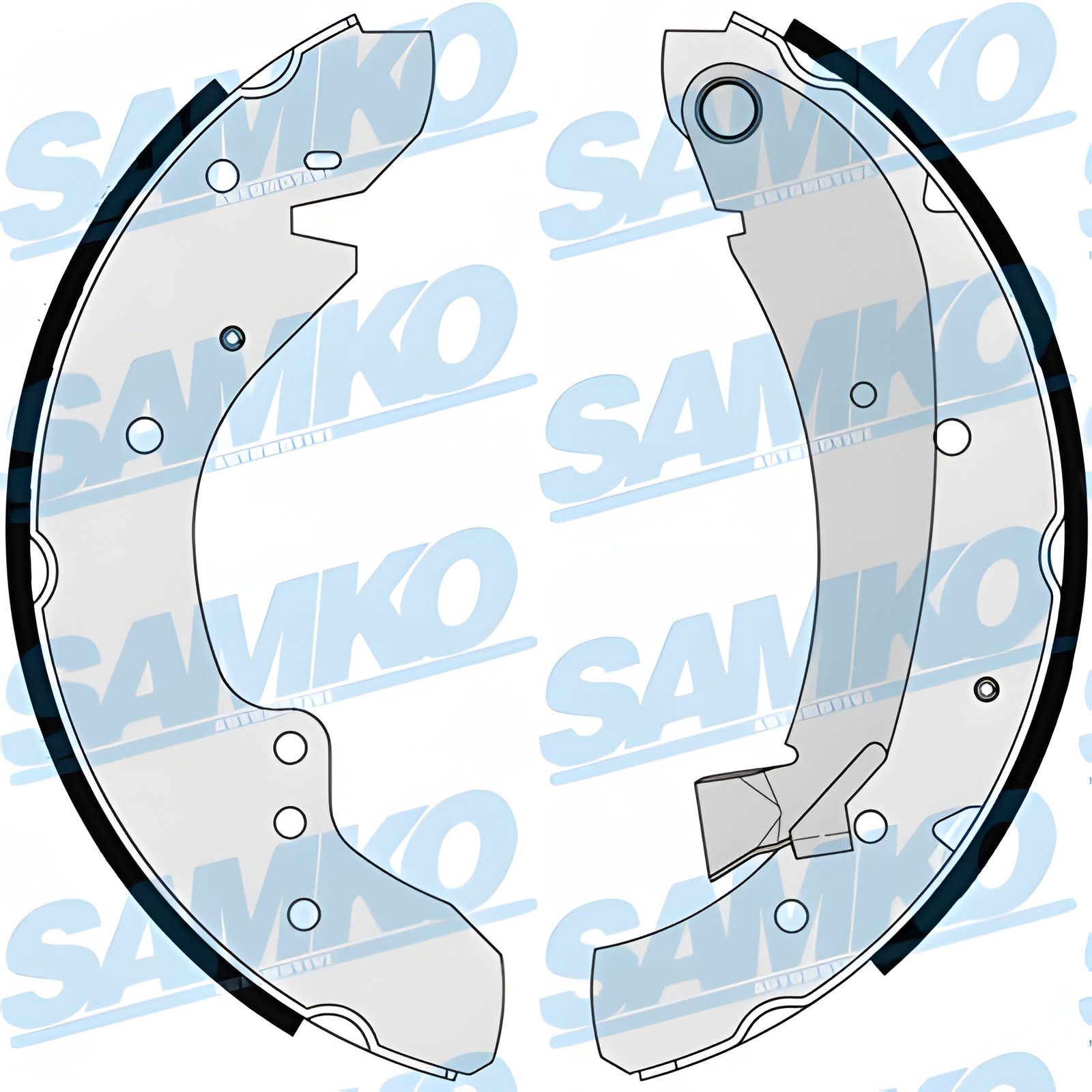 Комплект гальмівних колодок PEUGEOT BOXER, FIAT DUCATO, CITROËN JUMPER, SAMKO (87110) Комплект гальмівних колодок PEUGEOT BOXER, FIAT DUCATO, CITROËN JUMPER, SAMKO (87110)