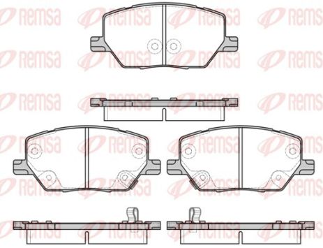 Комплект тормозных колодок FIAT 500X, JEEP RENEGADE, AUDI A6, REMSA (164002)
