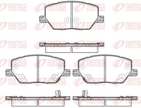 Комплект гальмівних колодок FIAT 500X, JEEP RENEGADE, AUDI A6, REMSA (164002)