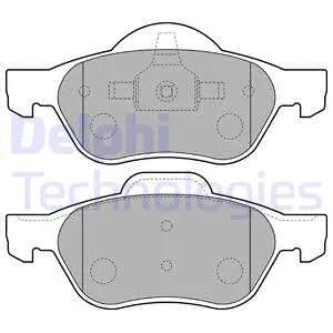 Комплект гальмівних колодок RENAULT MEGANE, RENAULT WIND, RENAULT LAGUNA, DELPHI (LP1714)