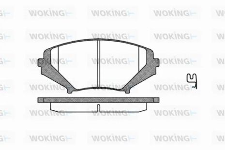 Комплект тормозных колодок MAZDA RX-8, WOKING (P1180301)