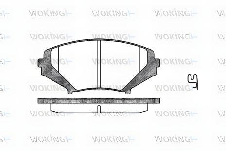 Комплект колодок гальмівних RX-8 MAZDA, WOKING (P1180301) Комплект колодок гальмівних RX-8 MAZDA, WOKING (P1180301)