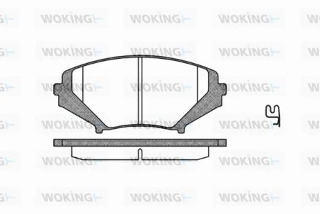 Комплект гальмівних колодок MAZDA RX-8, WOKING (P1180301)