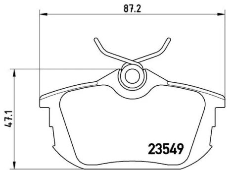 Комплект гальмівних колодок HAIMA (FAW), PROTON IMPIAN, SMART FORFOUR, BREMBO (P54023)