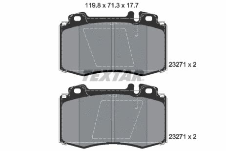 Комплект гальмівних колодок MB SL, MB S-CLASS, MB M-CLASS, TEXTAR (2327102)