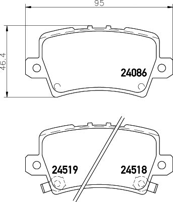 Комплект тормозных колодок HONDA CIVIC, NISSHINBO (NP8039)