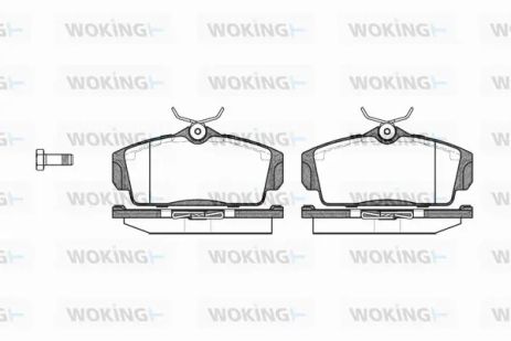 Комплект тормозных колодок NISSAN ALMERA, NISSAN PRIMERA, WOKING (P604300)