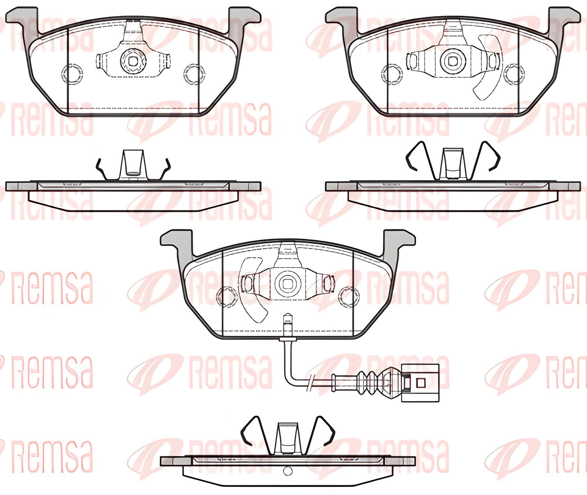 Гальмівних колодок комплект SKODA OCTAVIA, SEAT LEON, VW GOLF, REMSA (160101) Гальмівних колодок комплект SKODA OCTAVIA, SEAT LEON, VW GOLF, REMSA (160101)