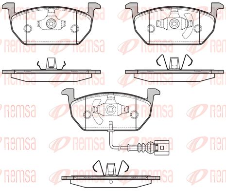 Гальмівних колодок комплект SKODA OCTAVIA, SEAT LEON, VW GOLF, REMSA (160101)