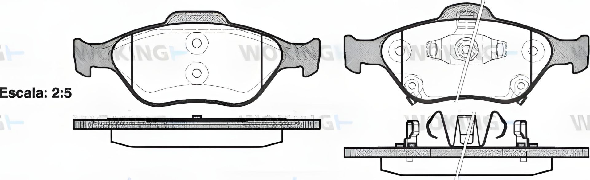 Сет тормозных колодок DAIHATSU CHARADE, TOYOTA YARIS, WOKING (P666312) Сет тормозных колодок DAIHATSU CHARADE, TOYOTA YARIS, WOKING (P666312)