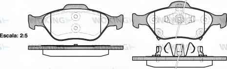 Комплект гальмівних колодок DAIHATSU CHARADE, TOYOTA YARIS, WOKING (P666312) Комплект гальмівних колодок DAIHATSU CHARADE, TOYOTA YARIS, WOKING (P666312)