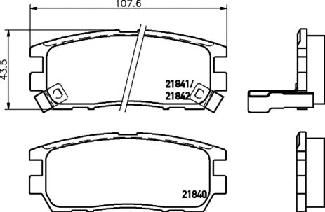 Комплект тормозных колодок MITSUBISHI PAJERO, MITSUBISHI L400, MITSUBISHI VERADA, NISSHINBO (NP3002)