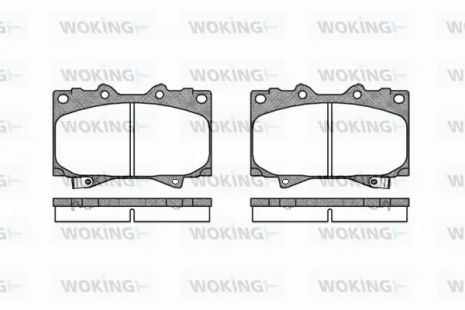 Комплект тормозных колодок LEXUS LX, MITSUBISHI PAJERO, LANDWIND (JMC), WOKING (P607304)