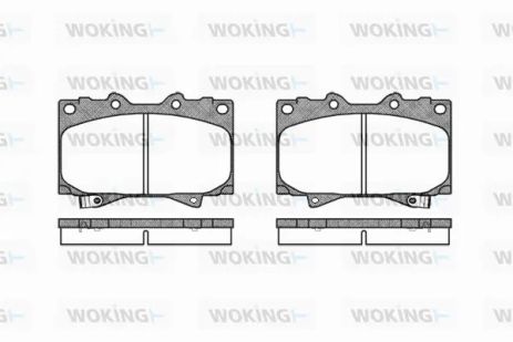 Комплект гальмівних колодок LEXUS LX, MITSUBISHI PAJERO, LANDWIND (JMC), WOKING (P607304)