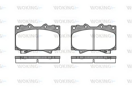 Комплект колодок гальмівних LEXUS LX, MITSUBISHI PAJERO, LANDWIND (JMC), WOKING (P607304)