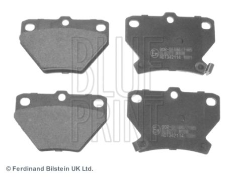 Комплект тормозных колодок TOYOTA YARIS, TOYOTA VIOS, TOYOTA IST, BLUE PRINT (ADT342114)