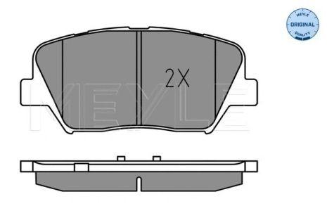 Комплект гальмівних колодок HYUNDAI GRANDEUR, KIA CARENS, KIA SORENTO, MEYLE (0252575717)