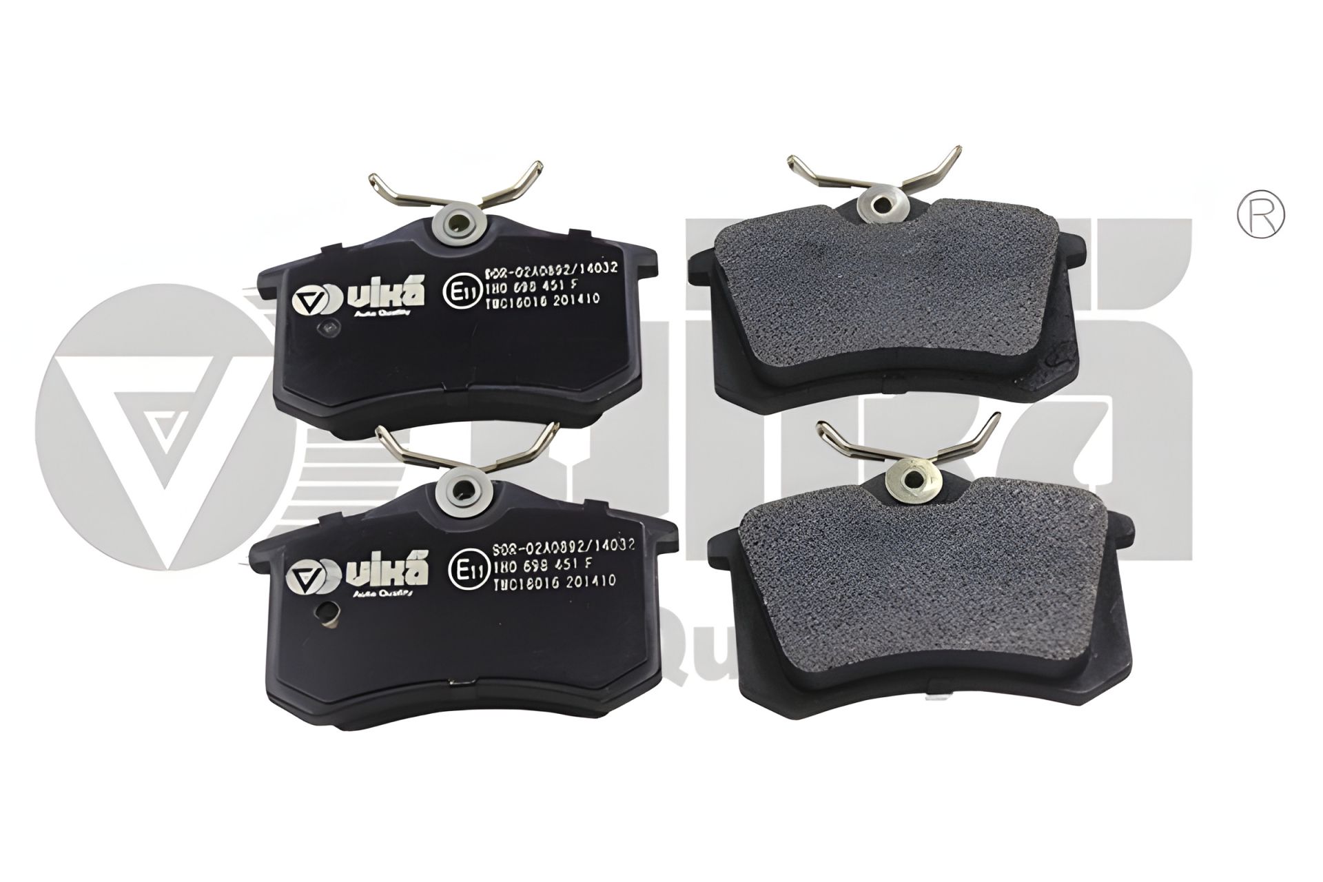 Комплект гальмівних колодок VW JETTA, SEAT CORDOBA, SEAT IBIZA, VIKA (66981100801) Комплект гальмівних колодок VW JETTA, SEAT CORDOBA, SEAT IBIZA, VIKA (66981100801)