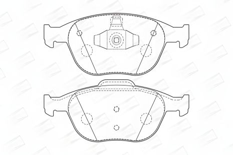 Комплект гальмівних колодок FORD TRANSIT, FORD TOURNEO, FORD FIESTA, CHAMPION (573085CH) Комплект гальмівних колодок FORD TRANSIT, FORD TOURNEO, FORD FIESTA, CHAMPION (573085CH)
