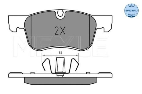 Комплект гальмівних колодок OPEL COMBO, PEUGEOT PARTNER, CITROËN BERLINGO, MEYLE (0252583617)