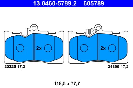Комплект гальмівних колодок TOYOTA MARK, LEXUS GS, LEXUS RC, ATE (13046057892) Комплект гальмівних колодок TOYOTA MARK, LEXUS GS, LEXUS RC, ATE (13046057892)
