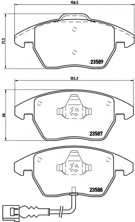 Гальмівних колодок комплект SPYKER C8, SKODA FABIA, SEAT TOLEDO, BREMBO (P85075X) Гальмівних колодок комплект SPYKER C8, SKODA FABIA, SEAT TOLEDO, BREMBO (P85075X)