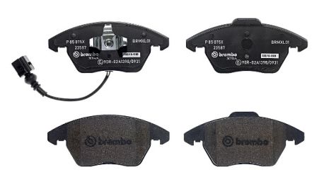 Комплект гальмівних колодок SPYKER C8, SKODA FABIA, SEAT TOLEDO, BREMBO (P85075X) Комплект гальмівних колодок SPYKER C8, SKODA FABIA, SEAT TOLEDO, BREMBO (P85075X)