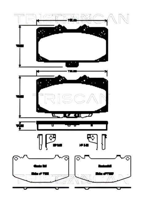 Гальмівних колодок комплект SUBARU IMPREZA TRISCAN (811068181) Гальмівних колодок комплект SUBARU IMPREZA TRISCAN (811068181)