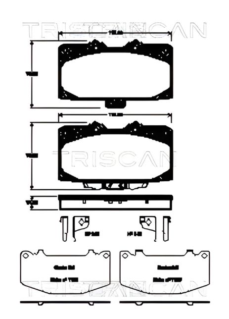 Тормозные колодки для SUBARU IMPREZA, TRISCAN (811068181) Тормозные колодки для SUBARU IMPREZA, TRISCAN (811068181)