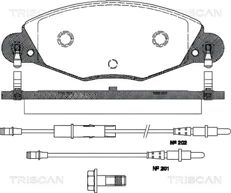 Комплект тормозных колодок для CITROËN C5, TRISCAN (811028018)