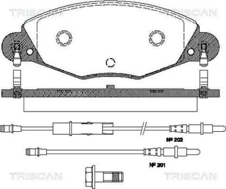 Комплект тормозных колодок CITROËN C5, TRISCAN (811028018)