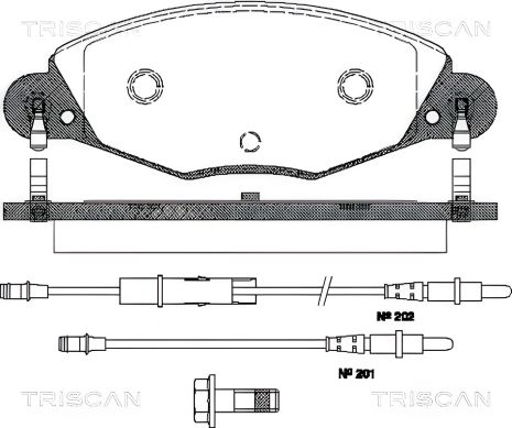 Колодок гальмівних комплект CITROËN C5, TRISCAN (811028018) Колодок гальмівних комплект CITROËN C5, TRISCAN (811028018)