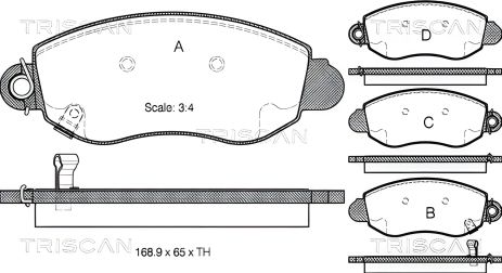 Тормозные колодки комплект FORD TRANSIT, TRISCAN (811016007)