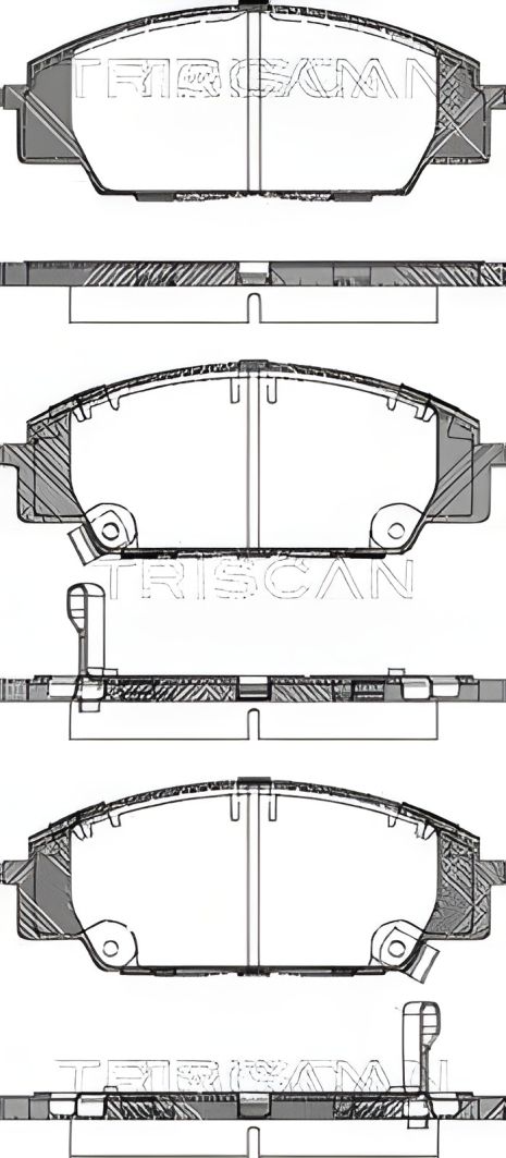 Гальмівні колодки комплект для HONDA CIVIC, HONDA S2000, TRISCAN (811040005)