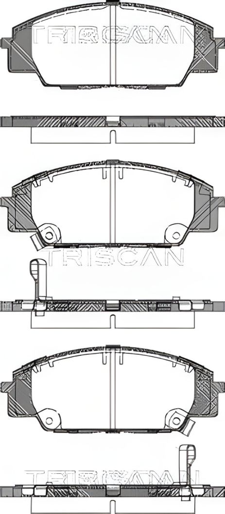 Тормозные колодки комплект для HONDA CIVIC, HONDA S2000 TRISCAN (811040005) Тормозные колодки комплект для HONDA CIVIC, HONDA S2000 TRISCAN (811040005)
