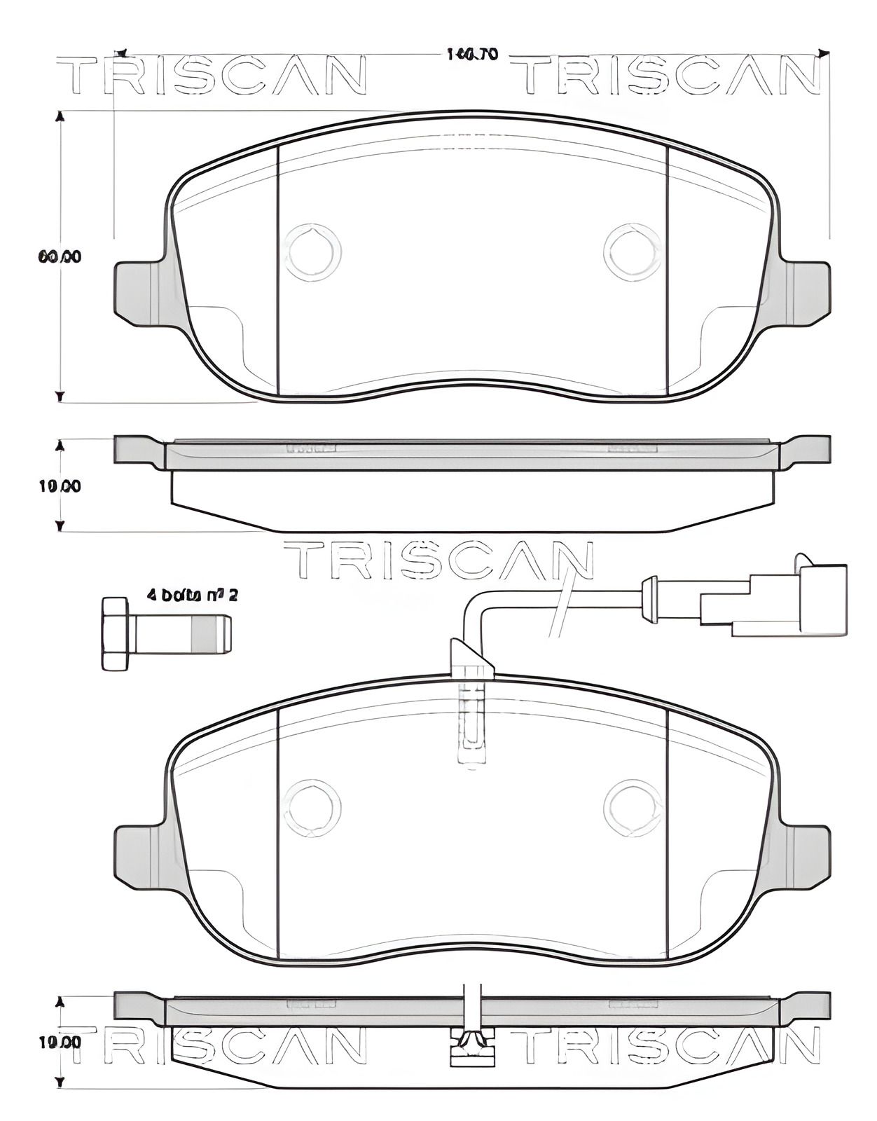 Гальмівних колодок FIAT CROMA комплект, TRISCAN (811015045) Гальмівних колодок FIAT CROMA комплект, TRISCAN (811015045)