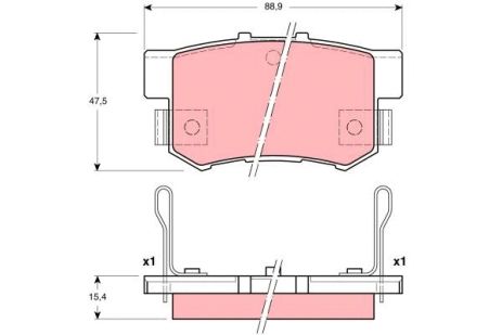 Комплект гальмівних колодок SUZUKI (CHANGAN), BYD F6, ACURA TSX, TRW (GDB3191) Комплект гальмівних колодок SUZUKI (CHANGAN), BYD F6, ACURA TSX, TRW (GDB3191)