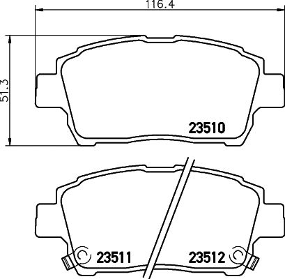Комплект гальмівних колодок ENGLON KINGKONG, GLEAGLE GC7, HAVAL H1, NISSHINBO (NP1005)