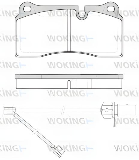 Тормозные колодки комплект AUDI R8/Q7, WOKING (P883321)